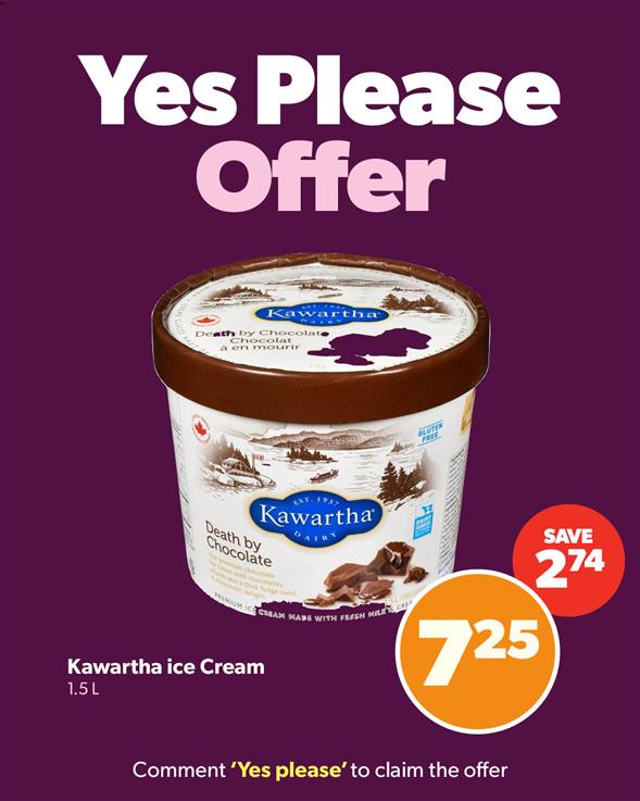 Kawartha ice cream, 1.5 L