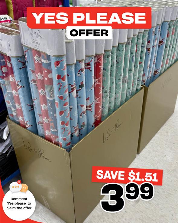 4PK Christmas Wrap