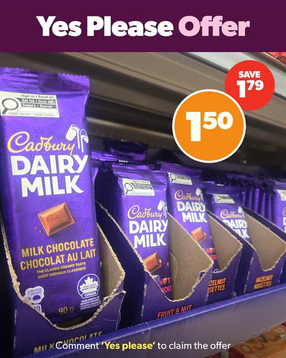 Cadbury Chocolate Bar 90g