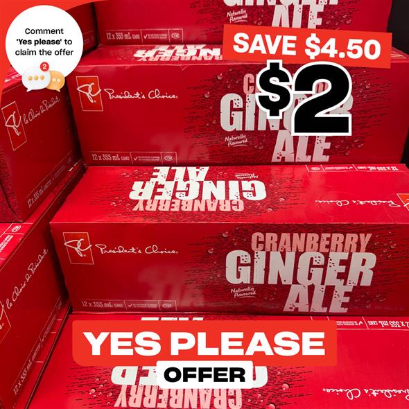 PC 12 Pack Cranberry Gingerale