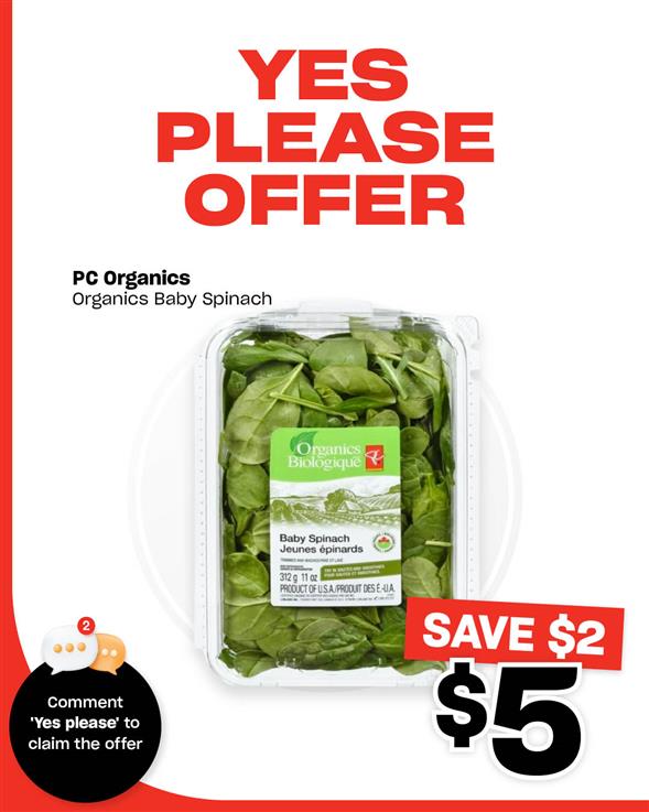PC Organics Organics Baby Spinach