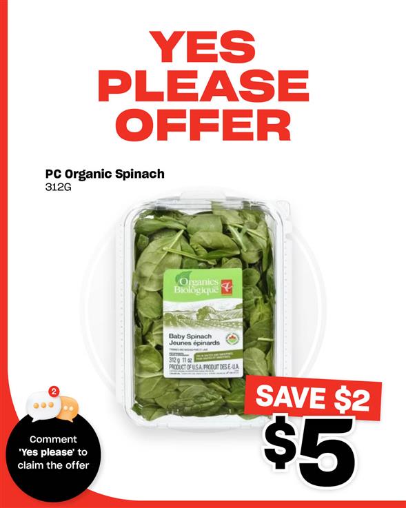Pc Organic Spinach 312G
