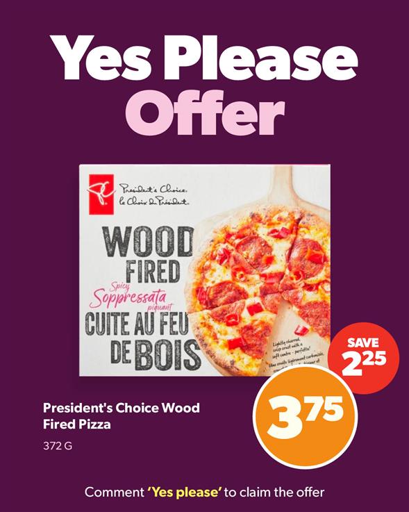 President's Choice Wood Fired Pizza