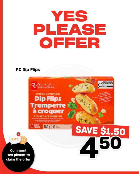 Spinach and Parmesan Dip Flips