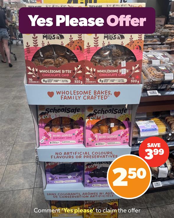Treasure Mills and School Safe Mini Loaves