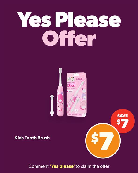 Oscillating kids tooth brush