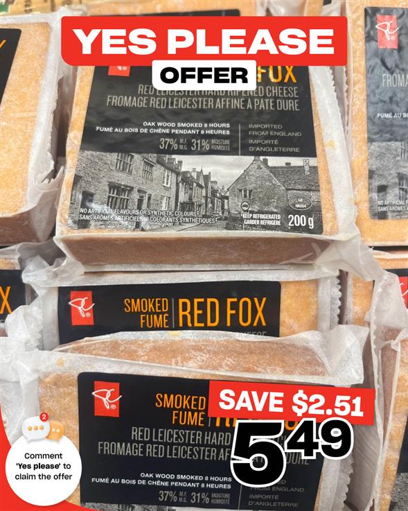 PC Black Label Red Fox Cheese