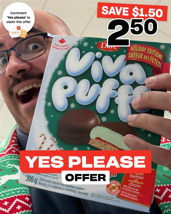 Dare Puffs Candy Cane