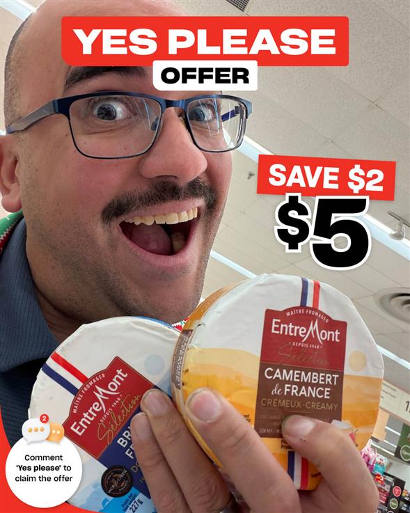 Entremont Camembert or Brie Cheese 227G