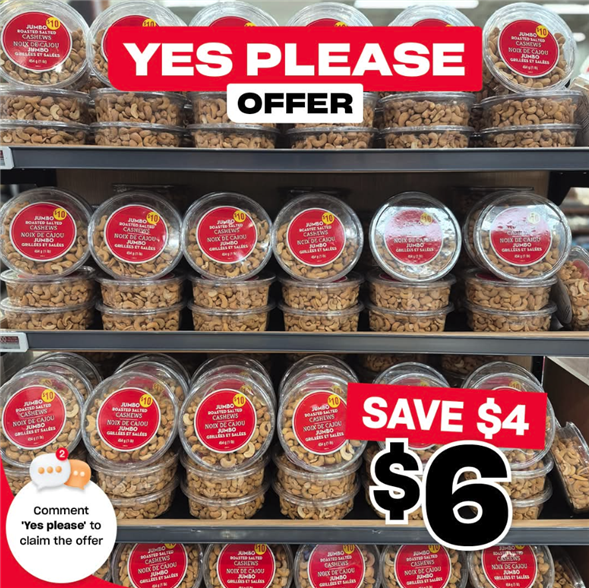 Jumbo Roasted Salted Cashews