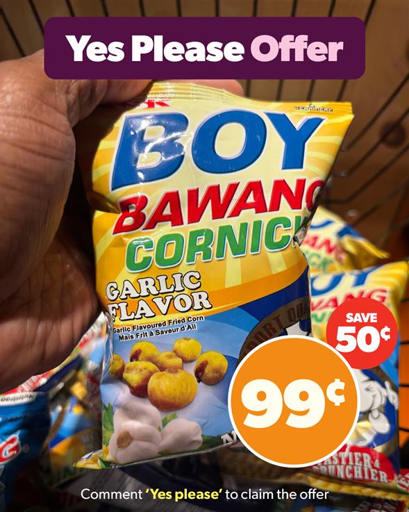Boy Bawang Cornick Corn snack