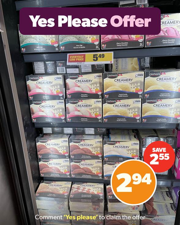 Chapmans 2l ice cream