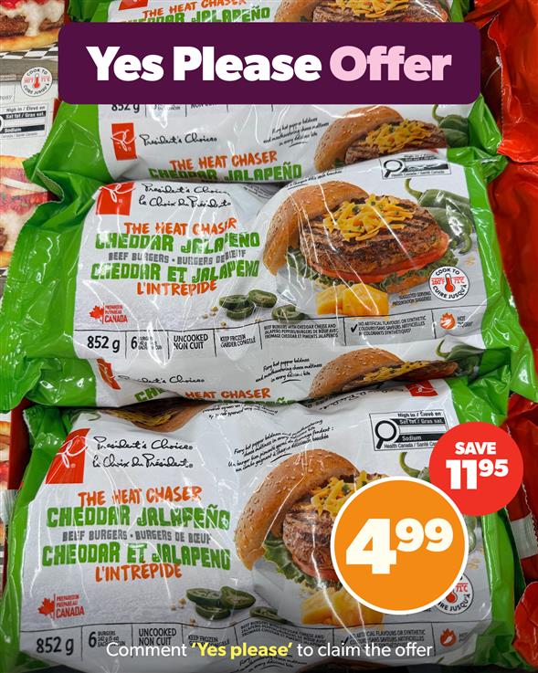Pc the heat chaser cheddar jalapeno burger