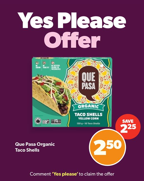 Que Pasa organic taco shells