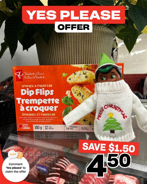 PC Spinach & Parmesan Dip Flips