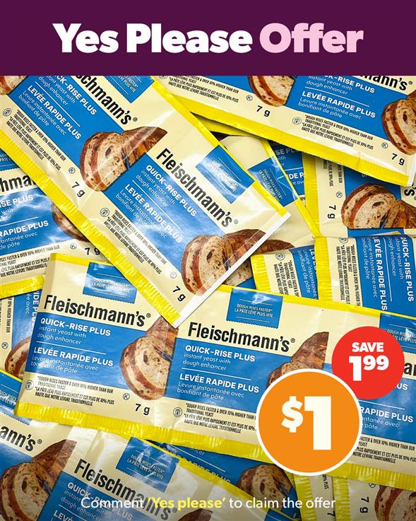 Fleischmann’s Quick-Rise Plus for $1!
