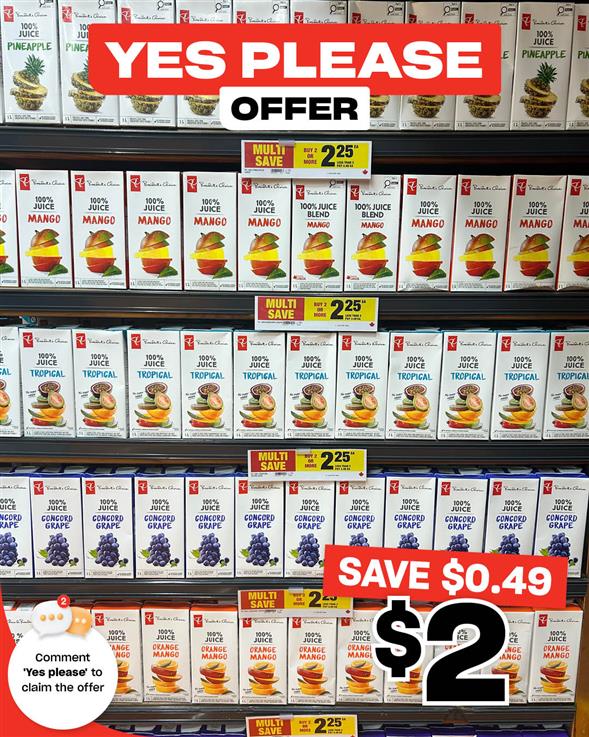 PC Juice 1L Assorted Flavours