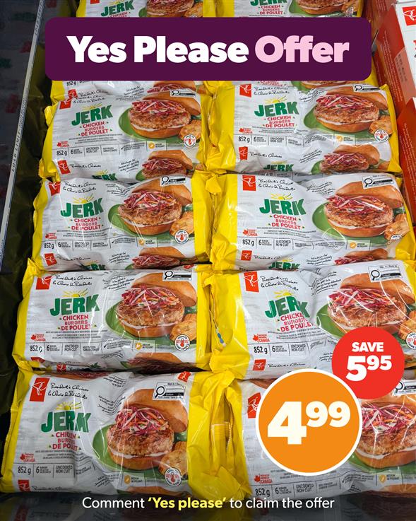 Pc jerk chicken burger