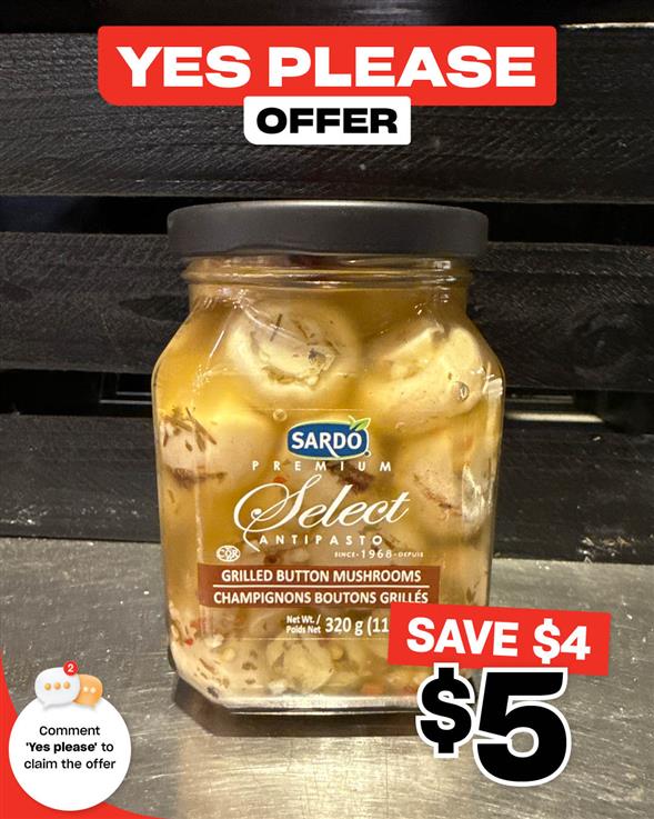 Sardo Grilled Button Mushrooms