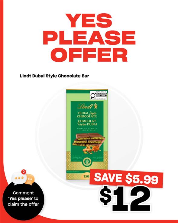 Lindt Dubai Style Chocolate Bar