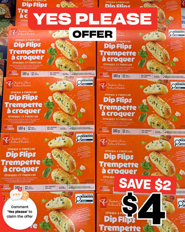 PC Dip Flips - Spinach and Parm