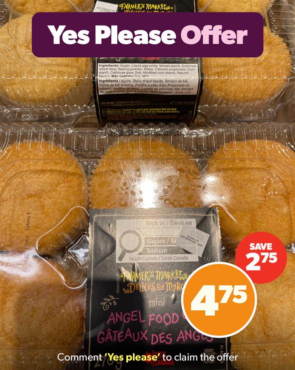 Farmers Market mini angel food cakes