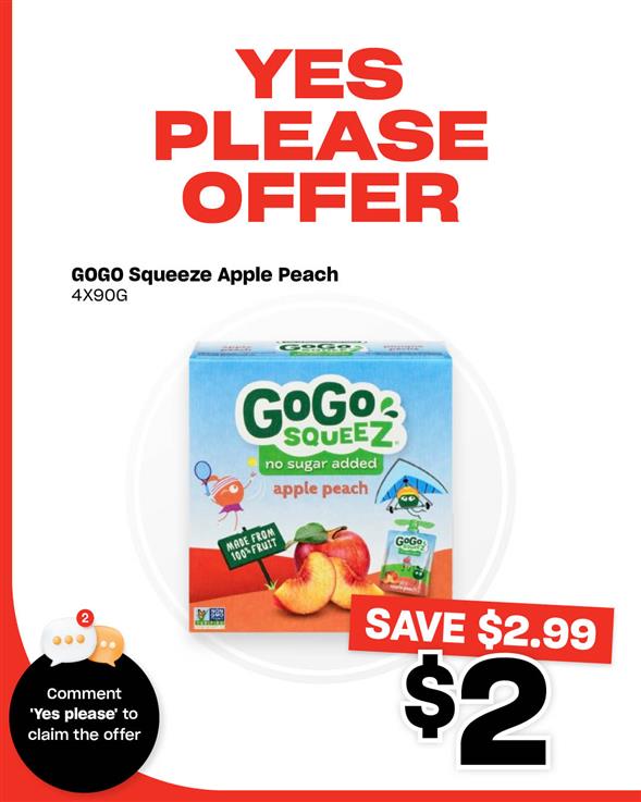 GOGO Squeeze Apple Peach 4X90g