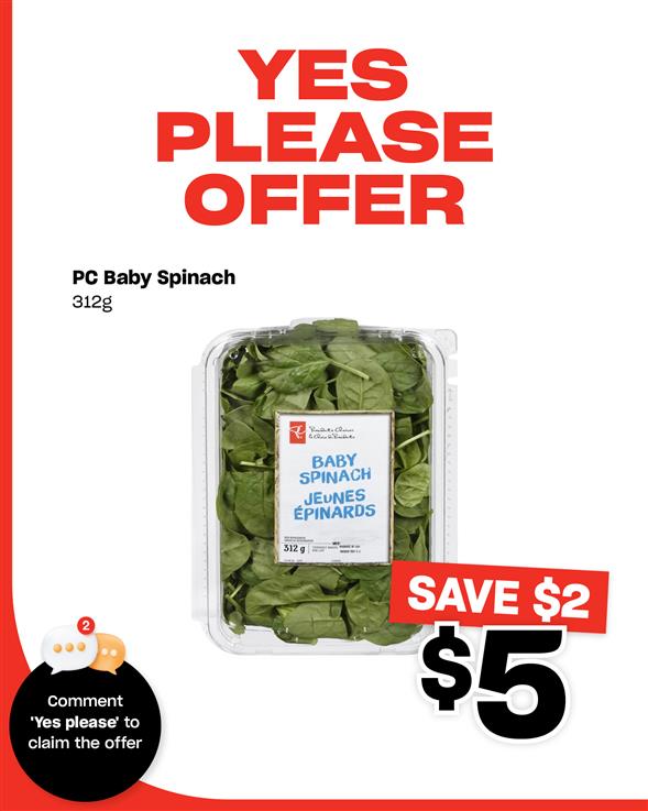PC Baby Spinach 312g