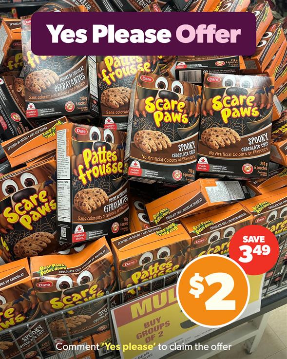 Polly Chocolate Chip scare paws